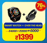 Smart Watch + On-Ear Headphone Combo