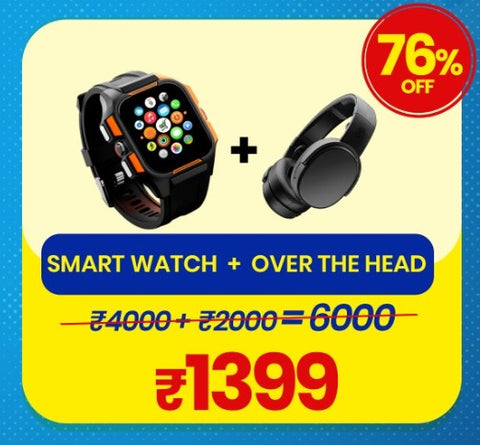 Smart Watch + On-Ear Headphone Combo