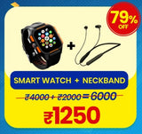 Smart Watch + Neckband Combo