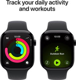 Apple Watch Series 11 GPS + Cellular 46mm Black Aluminium Case Black Sport Band - S/M  (Black Strap, Small/Medium)