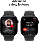 Apple Watch Series 11 GPS + Cellular 46mm Black Aluminium Case Black Sport Band - S/M  (Black Strap, Small/Medium)