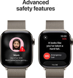 Apple Watch Series 11 GPS + Cellular 42mm Natural Titanium Case Natural Milanese Loop  (Natural Strap, Free Size)