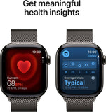 Apple Watch Series 11 GPS + Cellular 42mm Slate Titanium Case Slate Milanese Loop  (Slate Strap, Free Size)