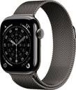 Apple Watch Series 11 GPS + Cellular 42mm Slate Titanium Case Slate Milanese Loop  (Slate Strap, Free Size)