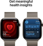 Apple Watch Series 11 GPS + Cellular 42mm Natural Titanium Case Natural Milanese Loop  (Natural Strap, Free Size)